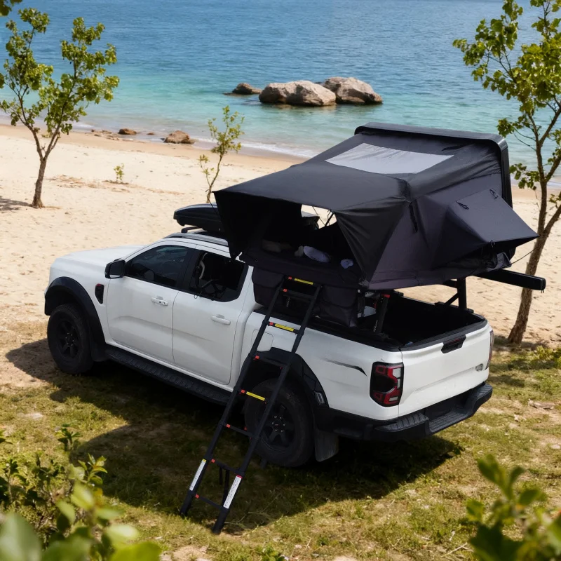 High Quality Folding Lightweight Hard ABS Aluminum Shell 3-4 Person Rooftop Tent Fit SUV Truck Camper Van Car Camping