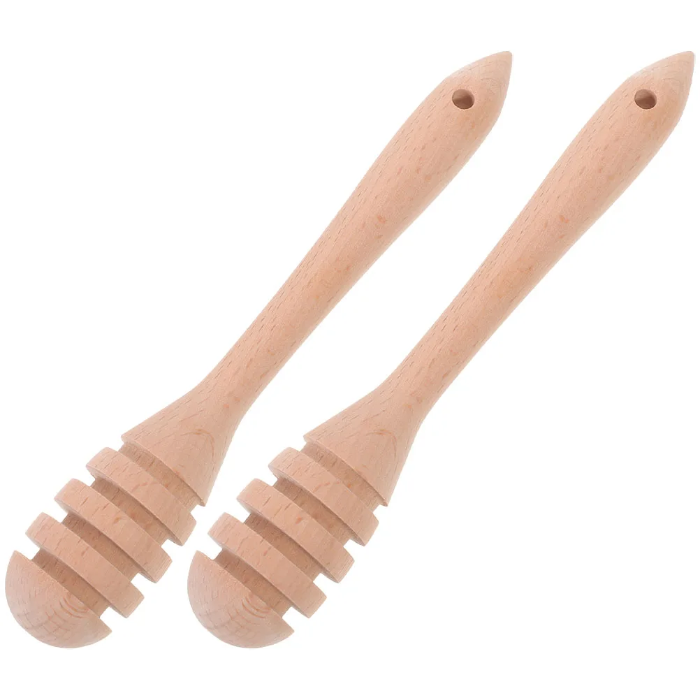 

2pcs Wooden Stirrer Sticks Reusable Dipper Stick For Jar Jam Tea Coffee Mixing Kitchen Dippers Household Stirring Accessory Wood