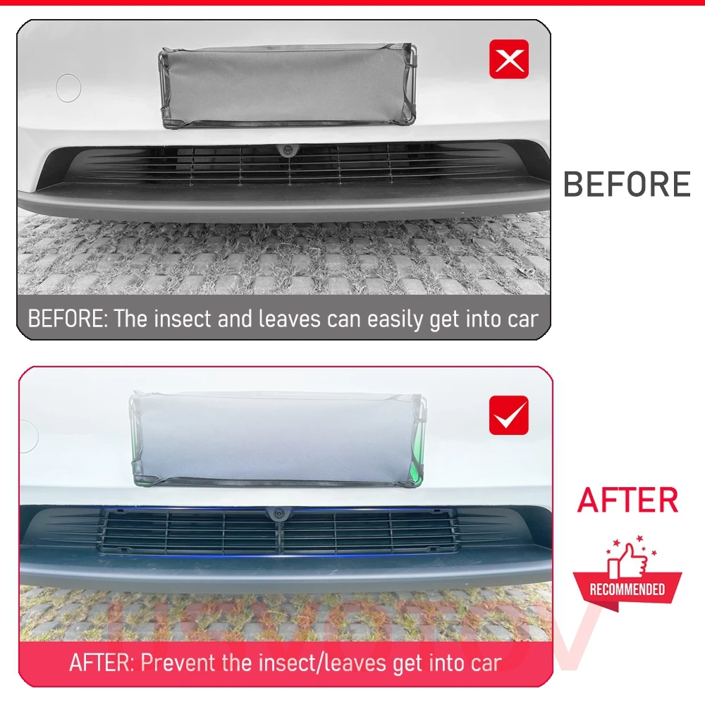 ل تسلا نموذج Y العرعر 2025 المصد السفلي مكافحة الحشرات صافي مكافحة الغبار برهان الداخلية تنفيس غطاء مصبغة أغطية أمامية مقاومة للحشرات #4