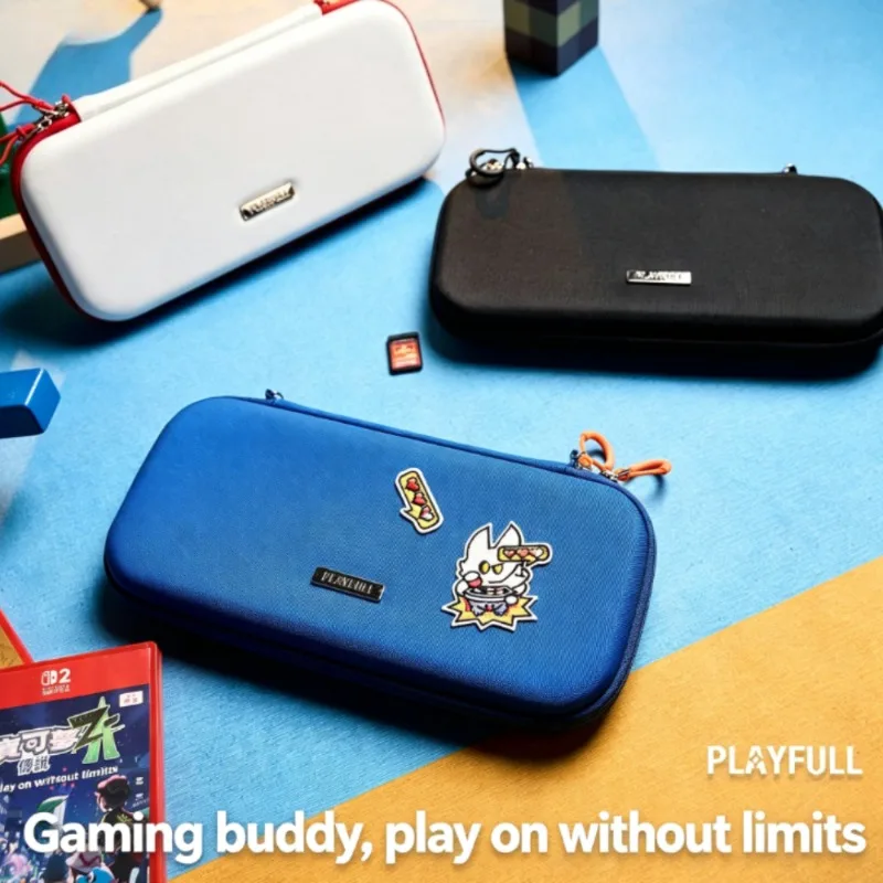PLAYFULL for Switch2 Portable Storage Bag Hard Shell Shockproof Scratch-resistant Wear-resistant with Detachable Hand Strap Gift
