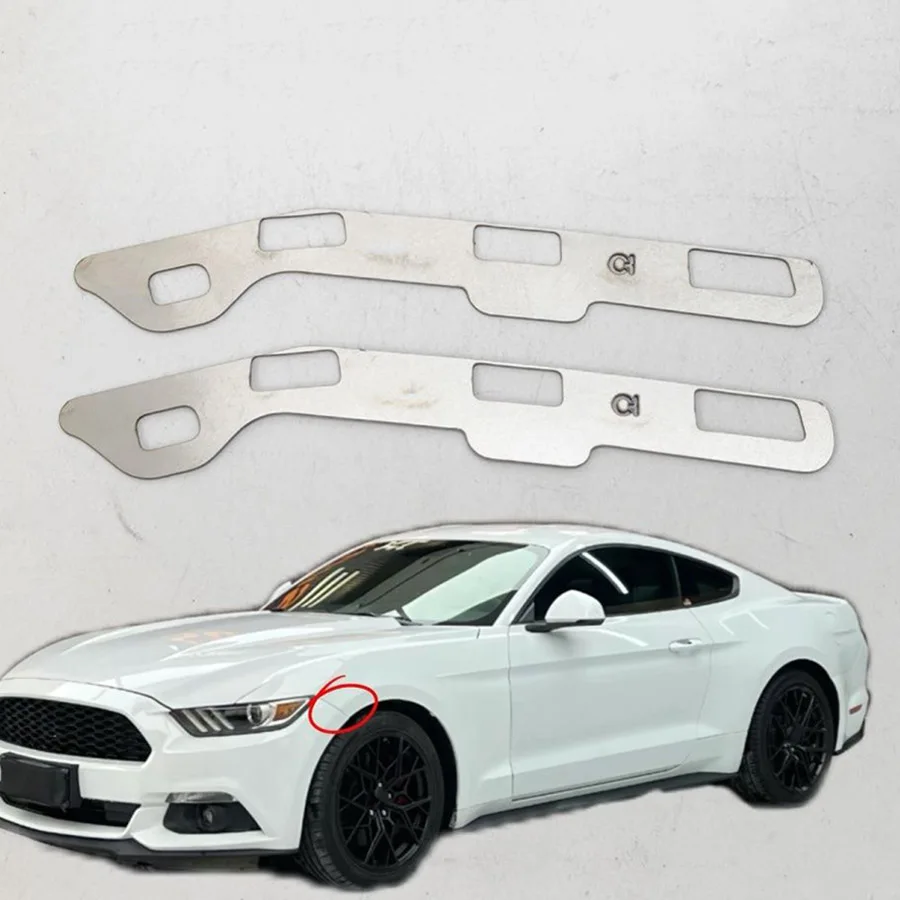2Pcs Front Bumper Repair Metal Plate Bracket Steel Broken Opening Rotten Buckle 2 Types Fit For Ford Mustang 2015-2017