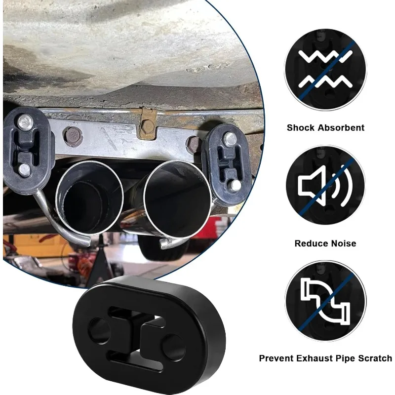 Car Truck Exhaust Pipe Universal Rubber Exhaust Hangers 2.5/3 inch Exhaust Clamp with Hanger Rear Muffler Parts - view 6