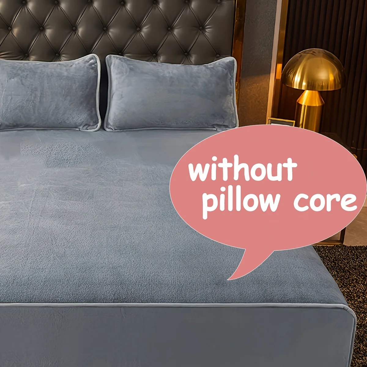 3pcs Simple plain milk fleece solid color bed cover three-piece set (1 bed cover +2 pillowcases, no pillow core), soft, comfot