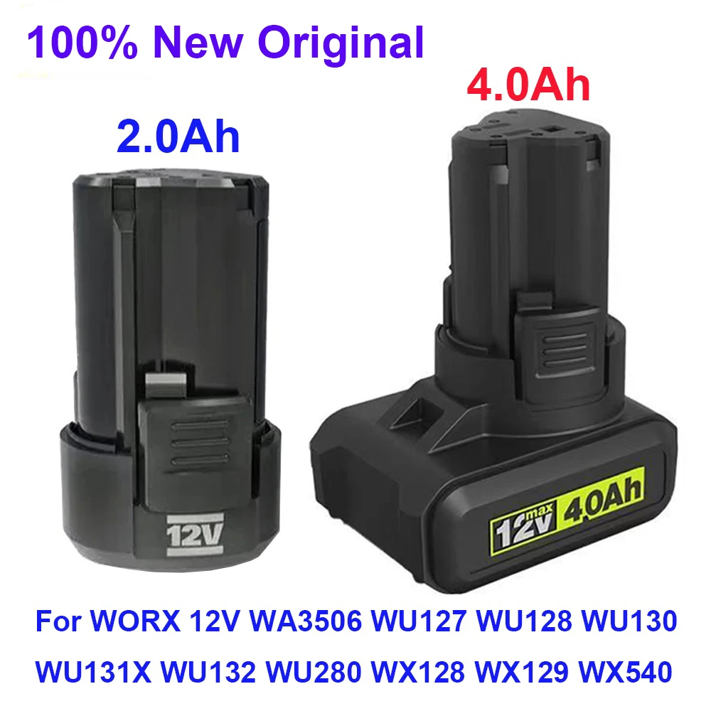 

New Original 12V 2.0Ah 4.0Ah for WORX 12V WA3506 WU127 WU128 WU130 WU131X WU132 WU280 WX128 WX129 WX540 Electric Tool Battery
