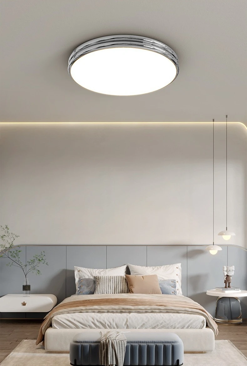 Modern Flat Ceiling Light Chandelier for Living Dining Room Bedroom Down Lighting