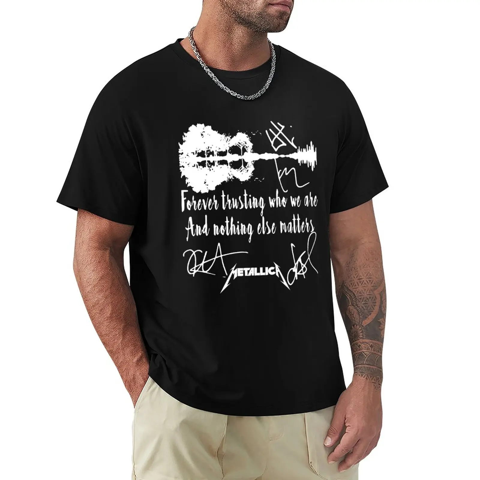 Мужская футболка с надписью вечная доверие, что мы и ничего другое важно, черная футболка с надписью