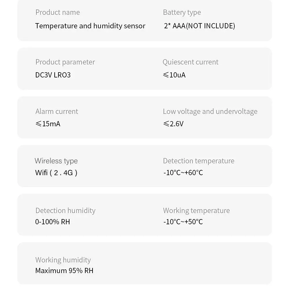 Tuya Smart WIFI Temperature Humidity Sensor Smart Home Indoor Hygrometer Thermometer Smart Life Control For Alexa Google Home