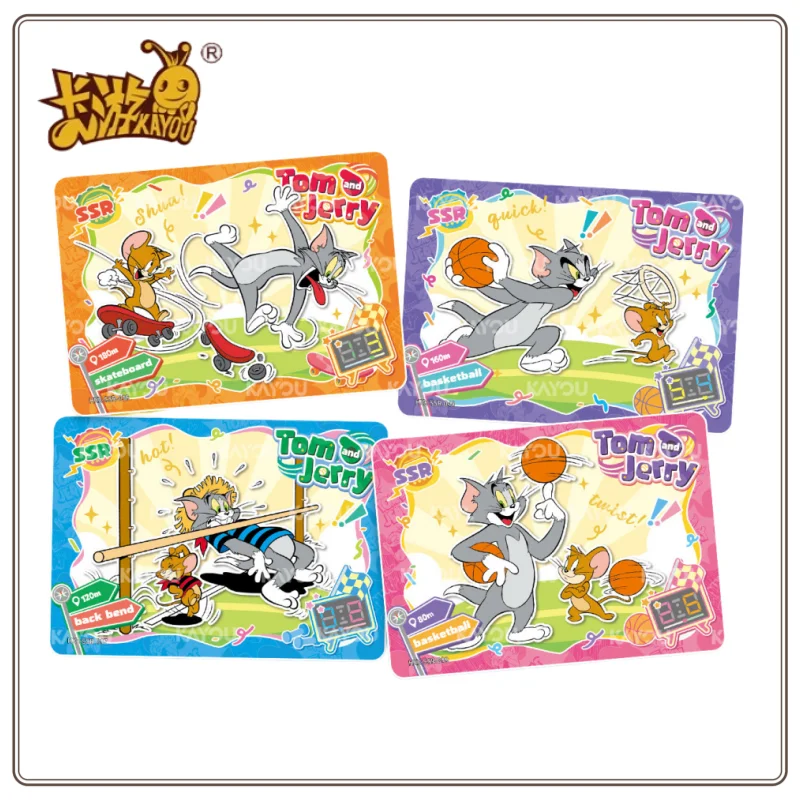 In Stock KAYOU Tom and Jerry Happy Enemy Collection Card Versatile Pack 3 Bullets Genuine Anime Peripheral Cards Original