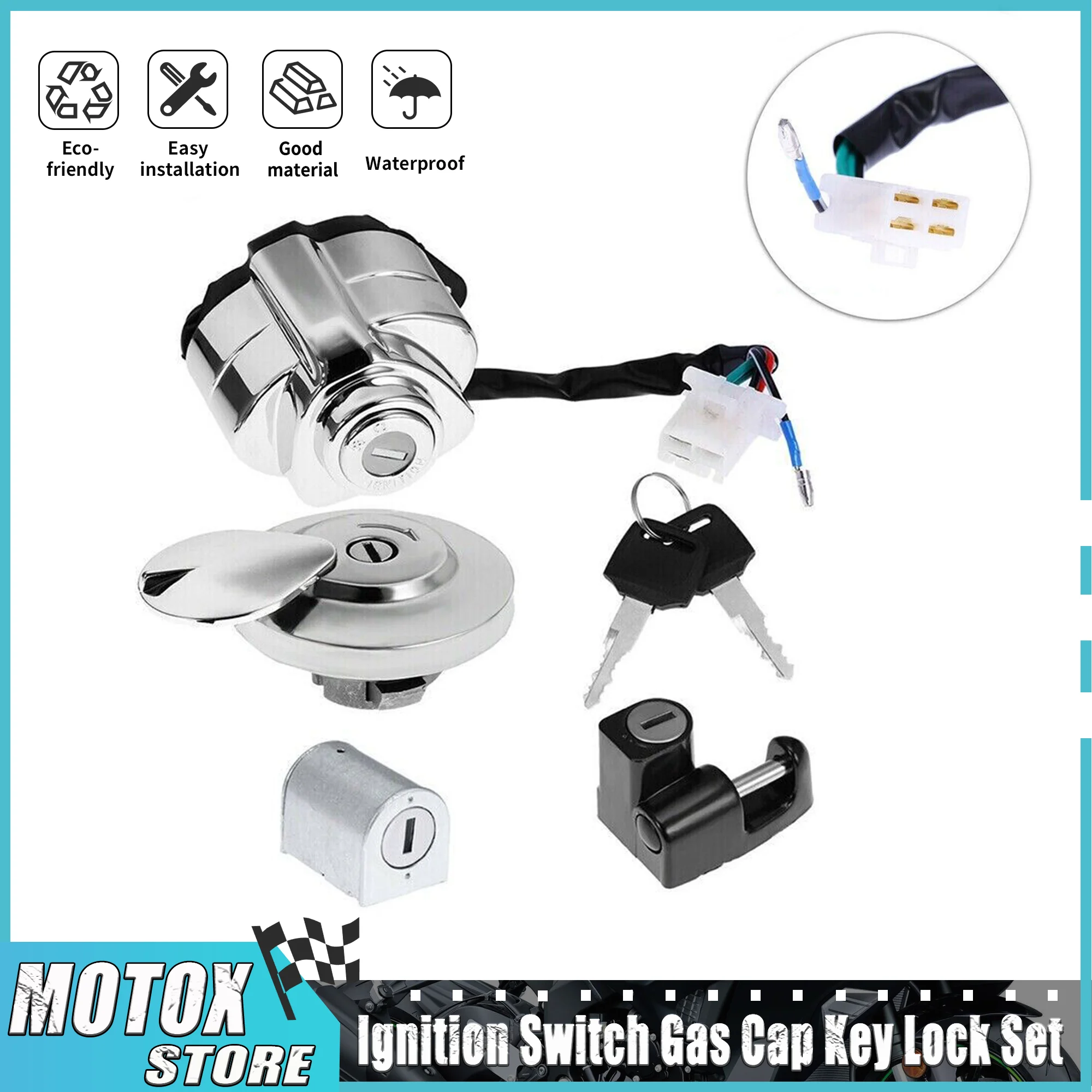 

Fit for Honda Shadow VLX VT 600 750 1997 - 2008 Steed 400 VLX VT400 1992-1998 Fuel Gas Cap Ignition Switch Seat Lock Key Set