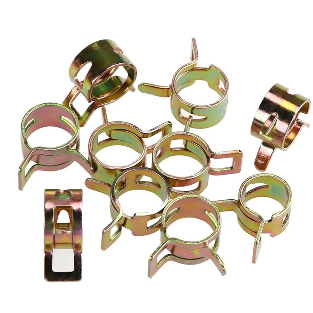 75Pcs Universal Spring Clamps Pack 6Mm 7Mm 8Mm 9Mm 10Mm Id Spring Steel Hose Clamps for Air Water Fuel Silicone Tubing Easy