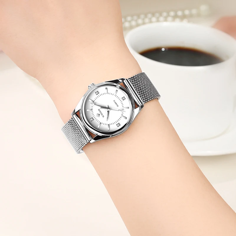 WWOOR New Luxury Japan Quartz Women's Watches Stainless steel Bracelet Fashion Elegant Dress Waterproof Quartz Watch for Ladies image 4