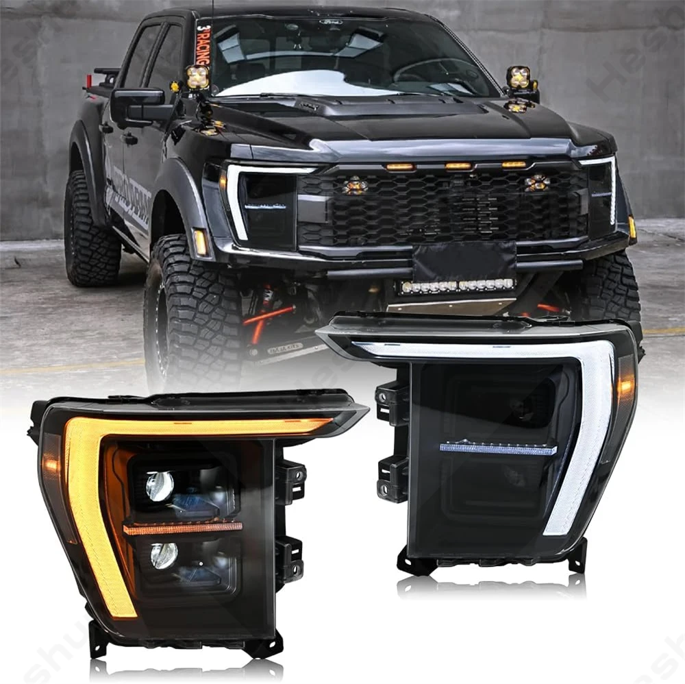 LED Headlights for Ford F150 2021/2022/2023/2024 14th Gen F150 XLT XL Raptor Headlamp RGB Front Lights Head Lamps Turn Signal