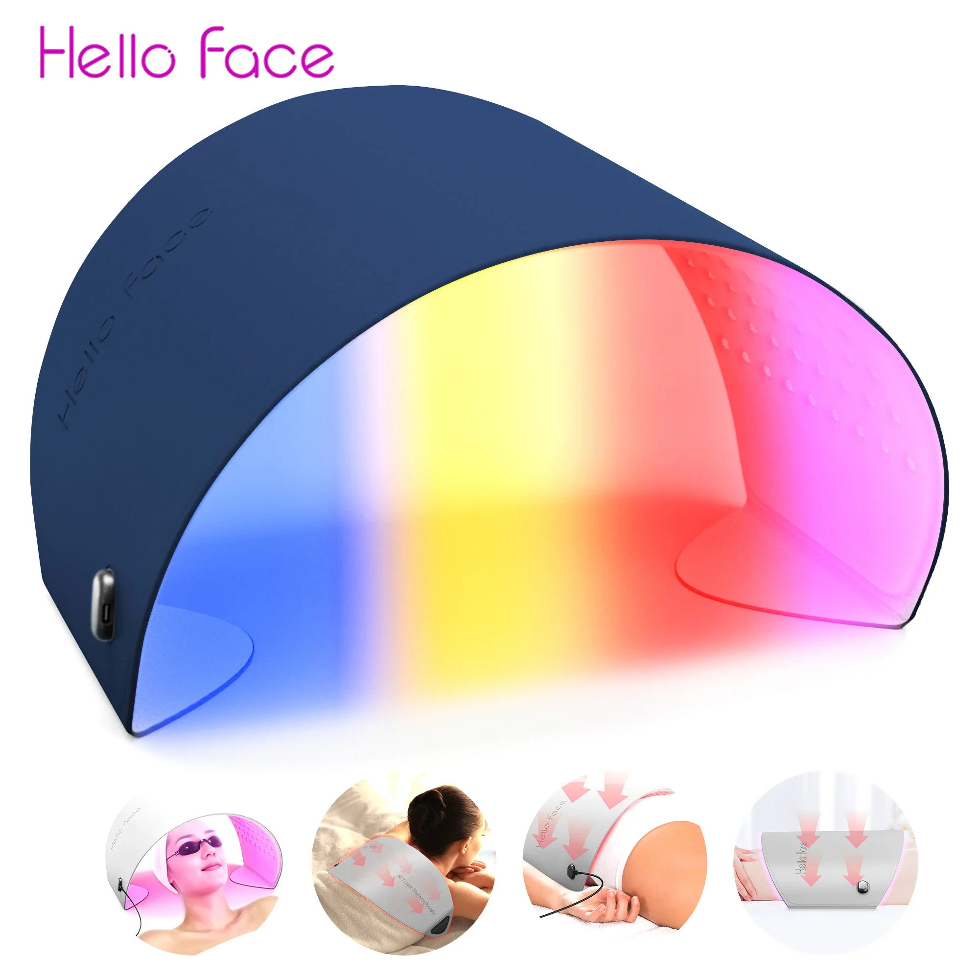 Máscara de Terapia de Luz Infrarroja PDT Hello Face L6 850nm, 510K 720 LEDs, Pad de Fotones, Luz Roja para el Rostro y Cuerpo Completo, Dispositivo de Belleza para el Cuidado de la Piel