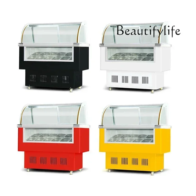 

Ice Cream Showcase Commercial Display Freezer LK - 1.0 BDQ For Milk Tea, Ice Cream Shop 140-210L