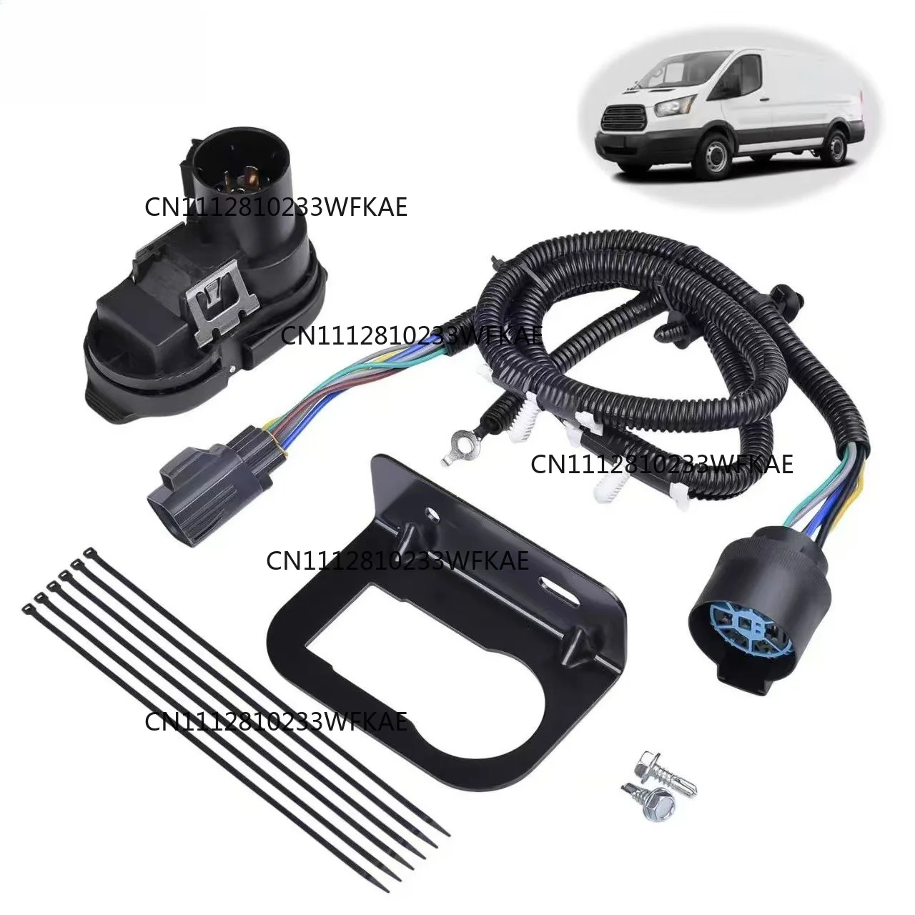 9L3Z-15A416-A 4-7 Pin Trailer Traction Harness Connector Kit with Iron Frame