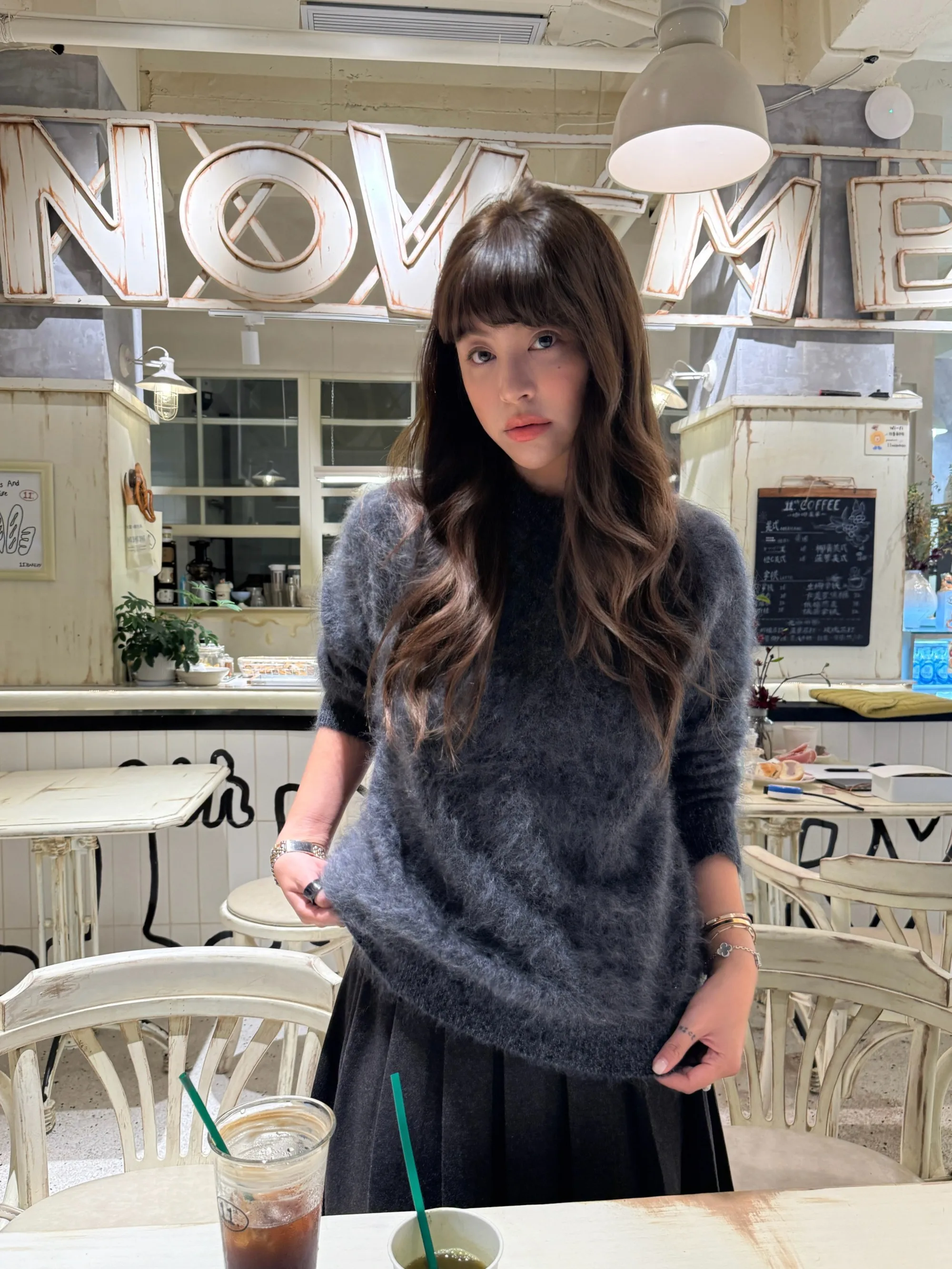 

Soft Long Knitted Wool Sweater Camere Fce Women's Comfortable Warm round Ne Pullover Winter Faion Commute Sle