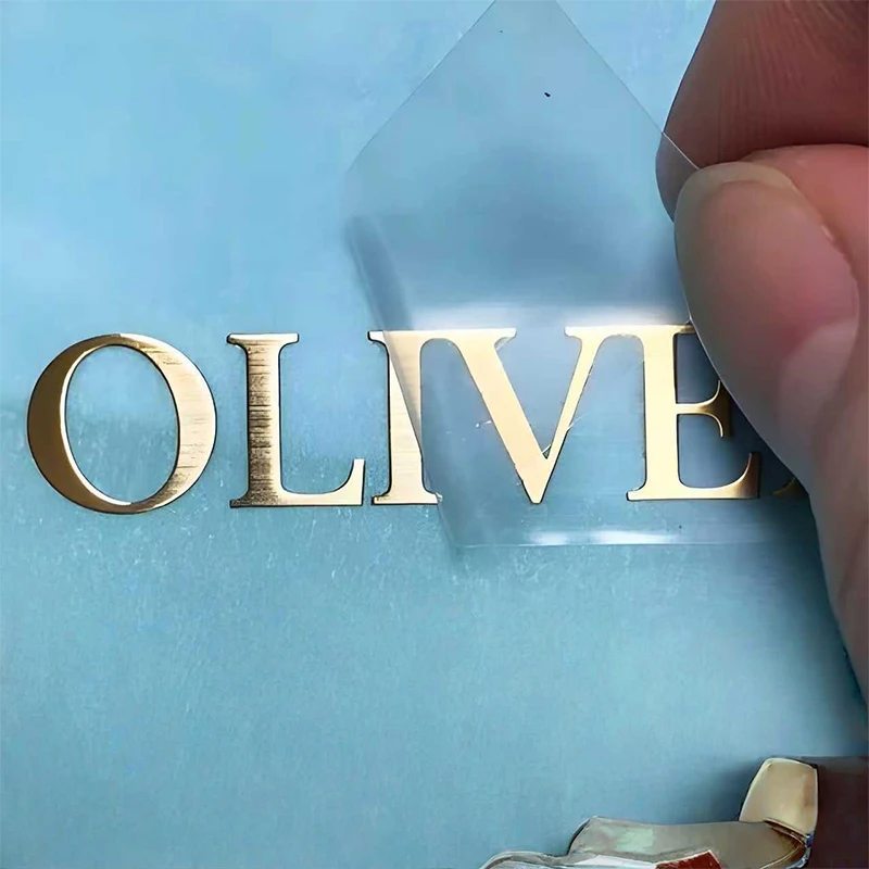 

100Pcs Custom 3D Transfer Sticker Metal Gold Silver Laser Transfer Stickers Company Logo Wedding Name UV Print Personalized DIY