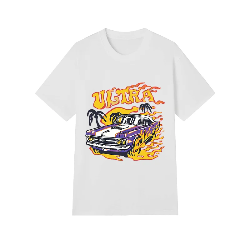 Men Casual Printed T Shirt 230g Premium Cotton Non Fading Street Style Tops Soft Comfortable Plus Size M 4XL Short Sleeve 1PC