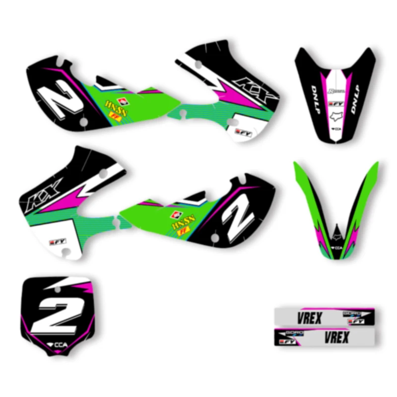 

SPACE Custom Motorcycle Graphics Background Decal for KAWASAKI 2000 2001 2002 2003 2004 2005 2006-2020 KX65 Stickers Kits 01