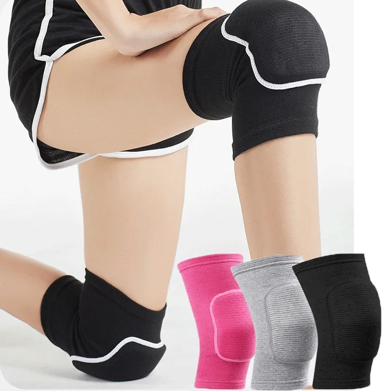 Sports Compression Knee Pads Elastic Knee Protector Thickened Sponge Support for Dancing roller volleyball Training Knees Brace