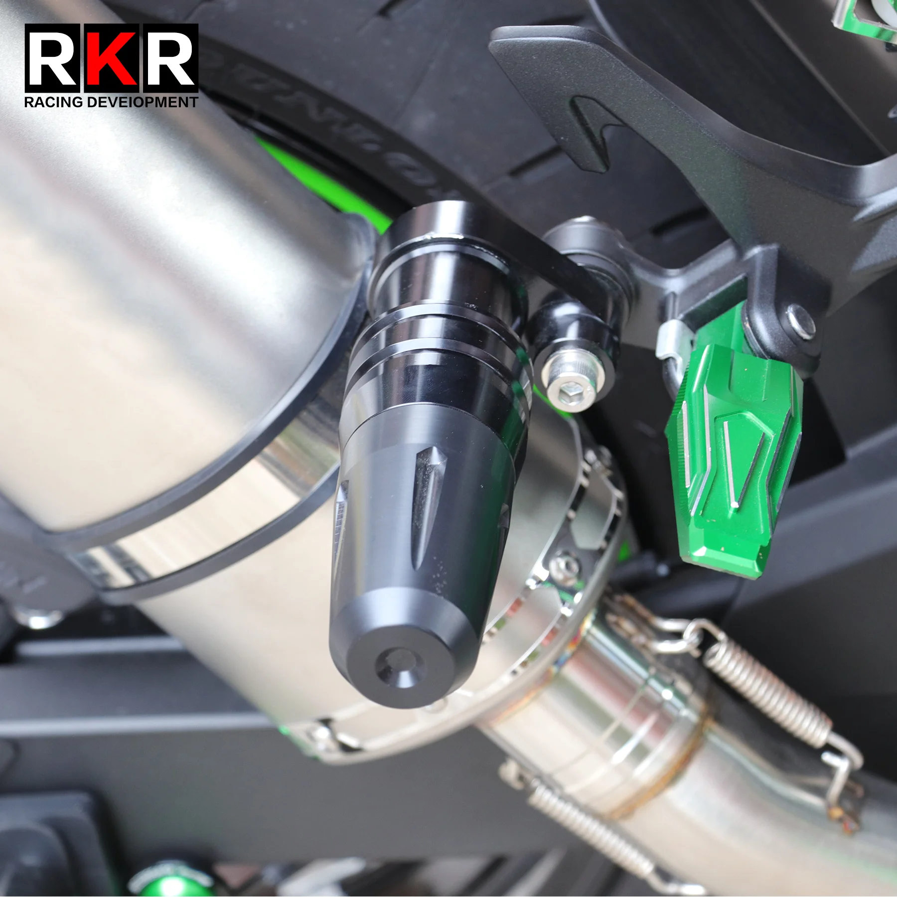 Motorcycle Exhaust Sliders Crash Protector CNC Thickened Crash Pads for Kawasaki NINJA400 NINJA500 Z400 Z500 Ninja 400 500 ZX4RR