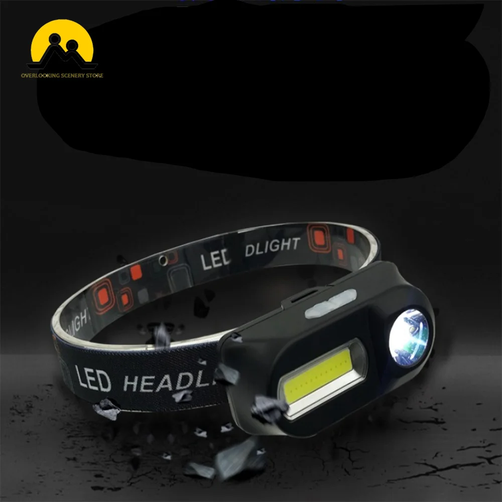 Portable Mini COB XPE Headlamp USB Rechargeable Camping Head Lamp Fishing LED Headlight Flashlight Torch For Outdoor Fishing