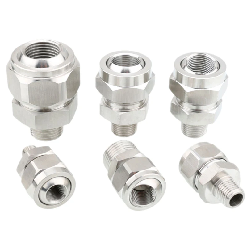 

5Pcs 1/8 1/4 3/8 3/4 1 Stainless Steel Ball Universal Joint,155 Adjustable Ball Fittings,Connector,Adjustable Swivel Ball Joints