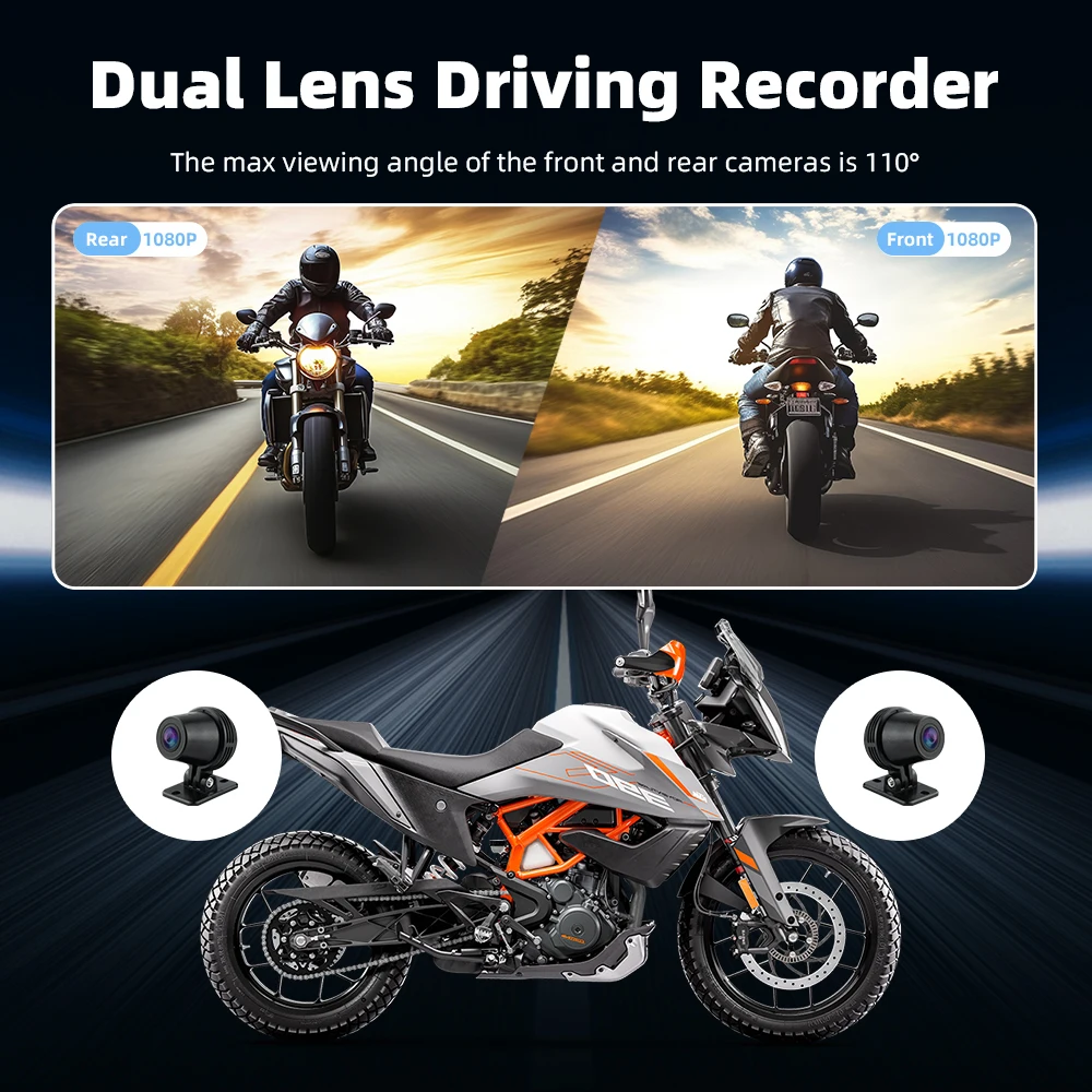 

EKIY 5 Inch Motorcycle Screen Portable Motorcycle Navigation Motorcycle Carplay Android Auto GPS Screen Wireless Carplay