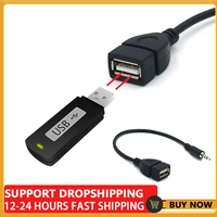 3.5mm Male Audio AUX Jack To USB 2.0 Type A Female OTG Converter Adapter Cable Play Music High Quality Car Cable Line
