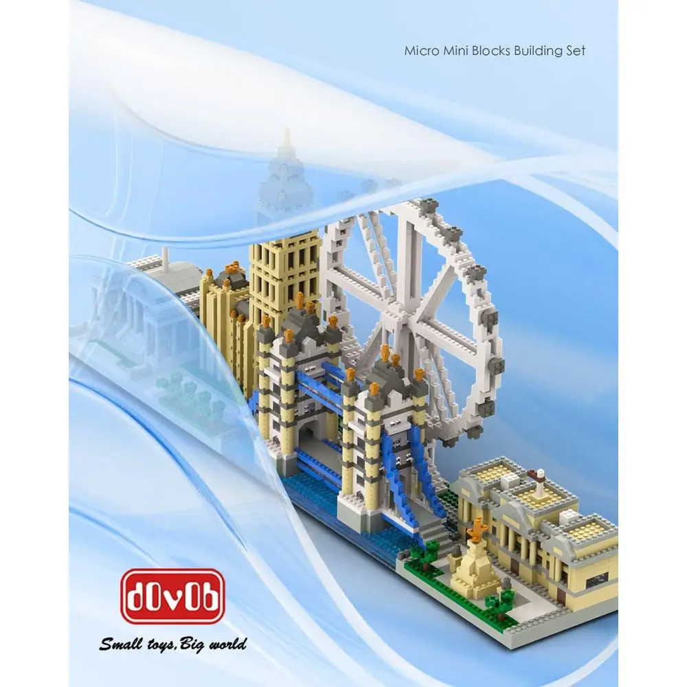 London Skyline Micro Mini Blocks Set: 3076-Piece Architecture Kit for Kids & Adults