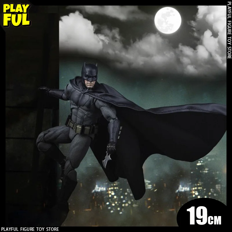 New Toy Original Bvs Light Armor 19cm Big Ben Batman 1/9 Handmade Model Doll Anime Figure Joint Mobility Statue Children Gift