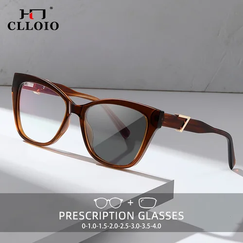 CLLOIO, gafas de acetato para mujer, gafas de lectura antiluz azul, gafas fotocromáticas para miopía, hipermetropía, gafas graduadas cuadradas de moda