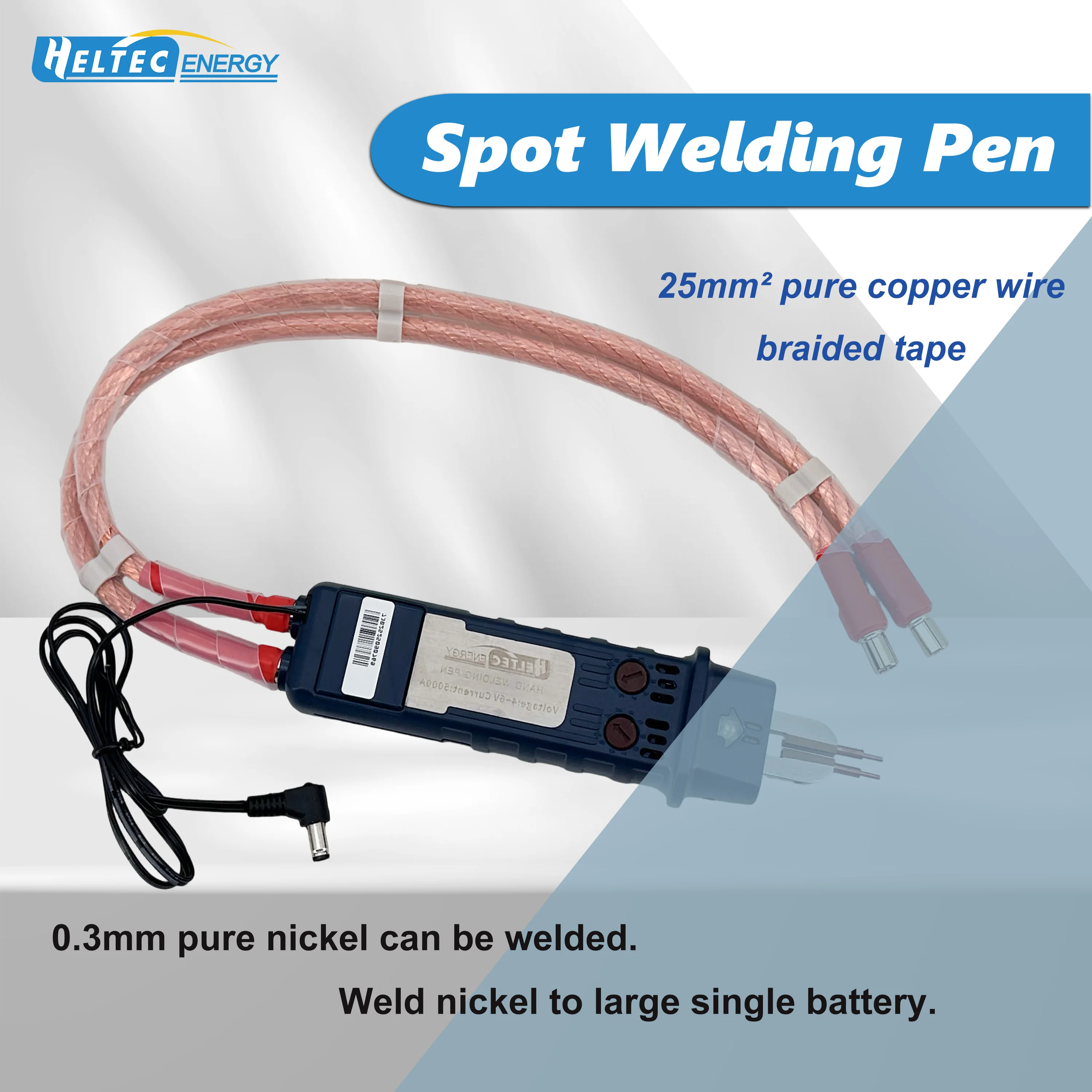 

O-Type Spot Welding Pen 25mm² Cable Fit for HT-SW01D/SW01H/SW02A/SW02H Welders - Compatible with 18650/21700/32700 Battery Packs