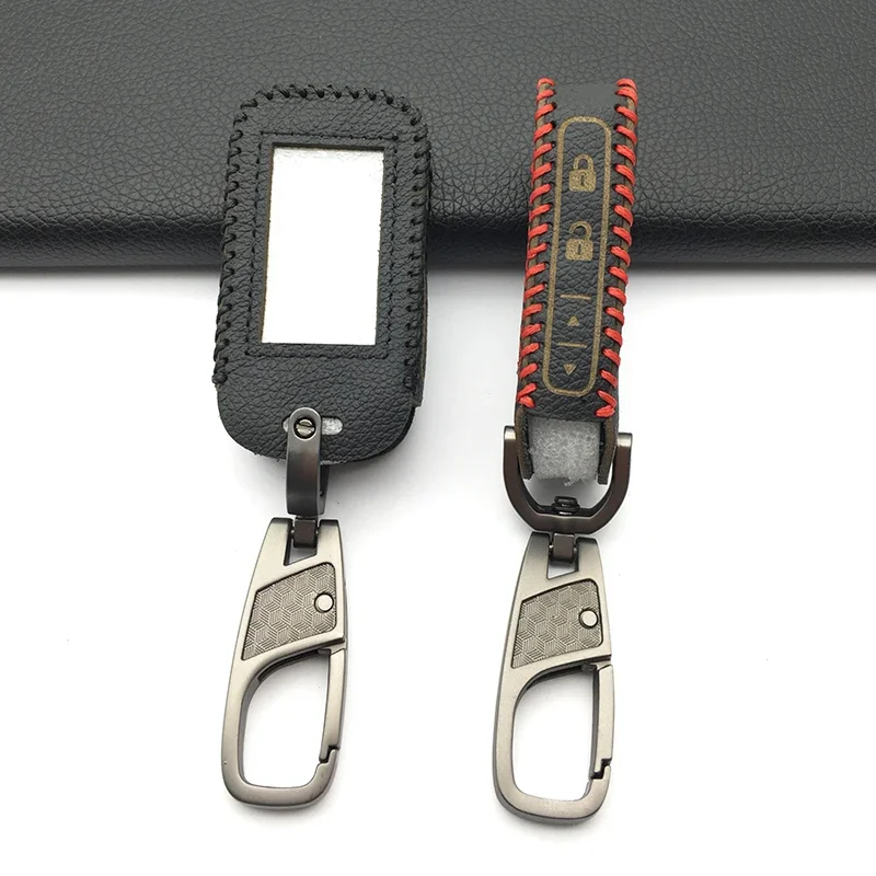 High Quality Leather Key Case for Russian Version 2-way Car Wholesale Starline Alarm E90 E91 E60 E61 E62 Fob Remote Accessories