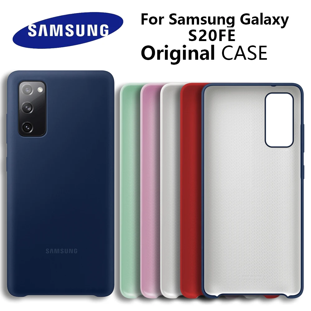Original For Samsung Galaxy S20FE Case Soft-Touch Silky Silicone Cover For Samsung S20 FE Phone Cover Back Protective Shell