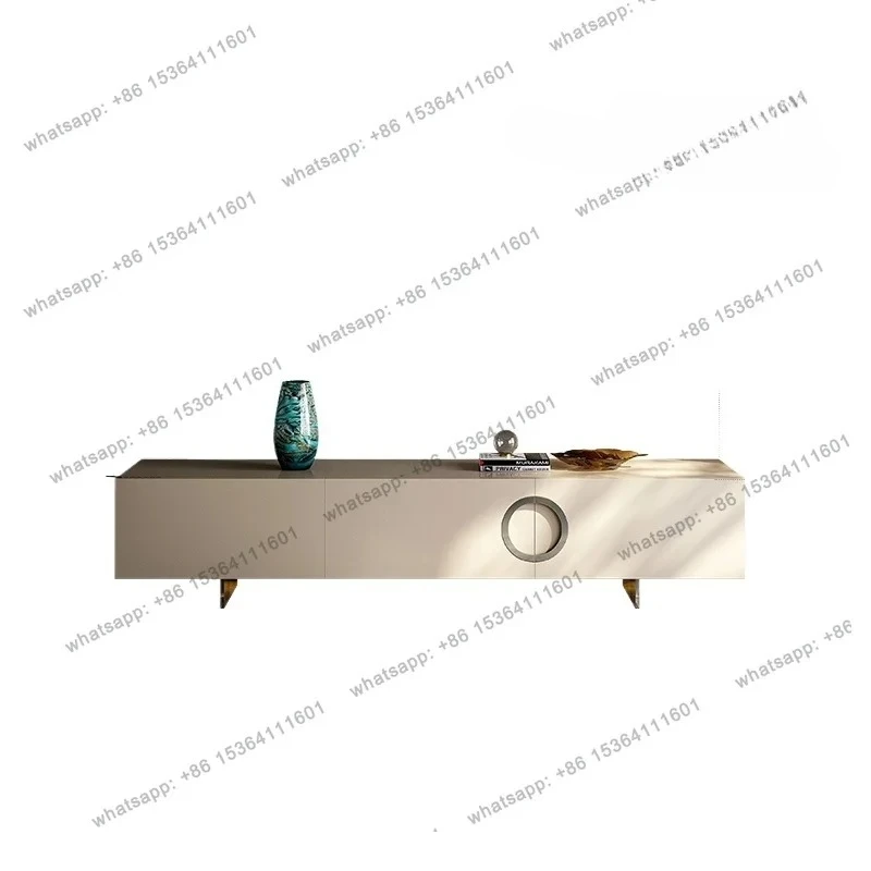 

Italian minimalist TV cabinet Post-modern minimalist villa living room floor cabinet Light luxury acrylic high-footed TV cabin