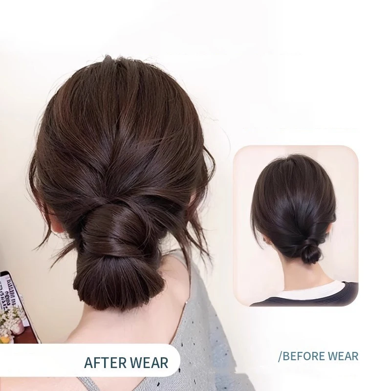 New Synthetic Wig Bun Lazy Hair Chignon Dancer Female Meatball Head Hair Clip Styling Hair Accessories view 3
