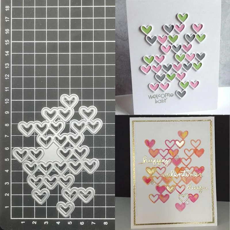 

Hollow Heart Frame Metal Cutting Dies Scrapbooking Embossing Folder for Cutter Machine Paper Crafts DIY