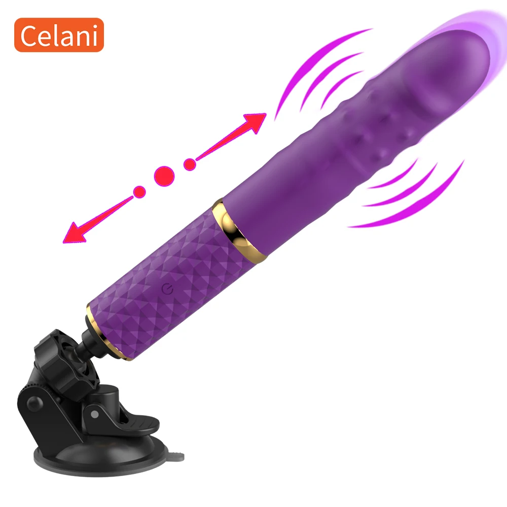 Telescopic Sex Machine Dildo Vibrator With Suction Cup Vaginal G Spot Automatic Up Down Massager  Anal Plug Stimulator Sex Toys