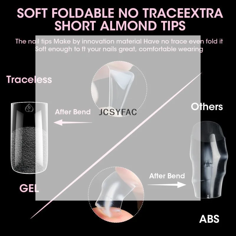 64Pcs Coffin Stiletto Frosted Matte Fake Nails Short Almond Soft Gel X Nail Tips Full Cover Press On Nails DIY Salon Manicure