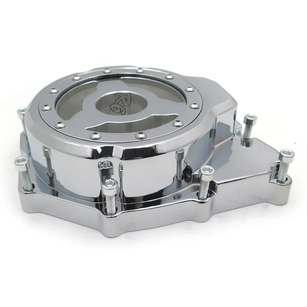 

Motorcycle Left Side Bule LED Engine Stator Cover See Through "R6" for Yamaha YZF-R6 2006-2022 Black