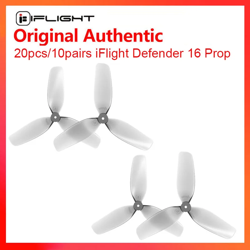 20pcs/10pairs Defender 16 Prop Set 1809 1.8inch Tri-blade Propeller for FPV