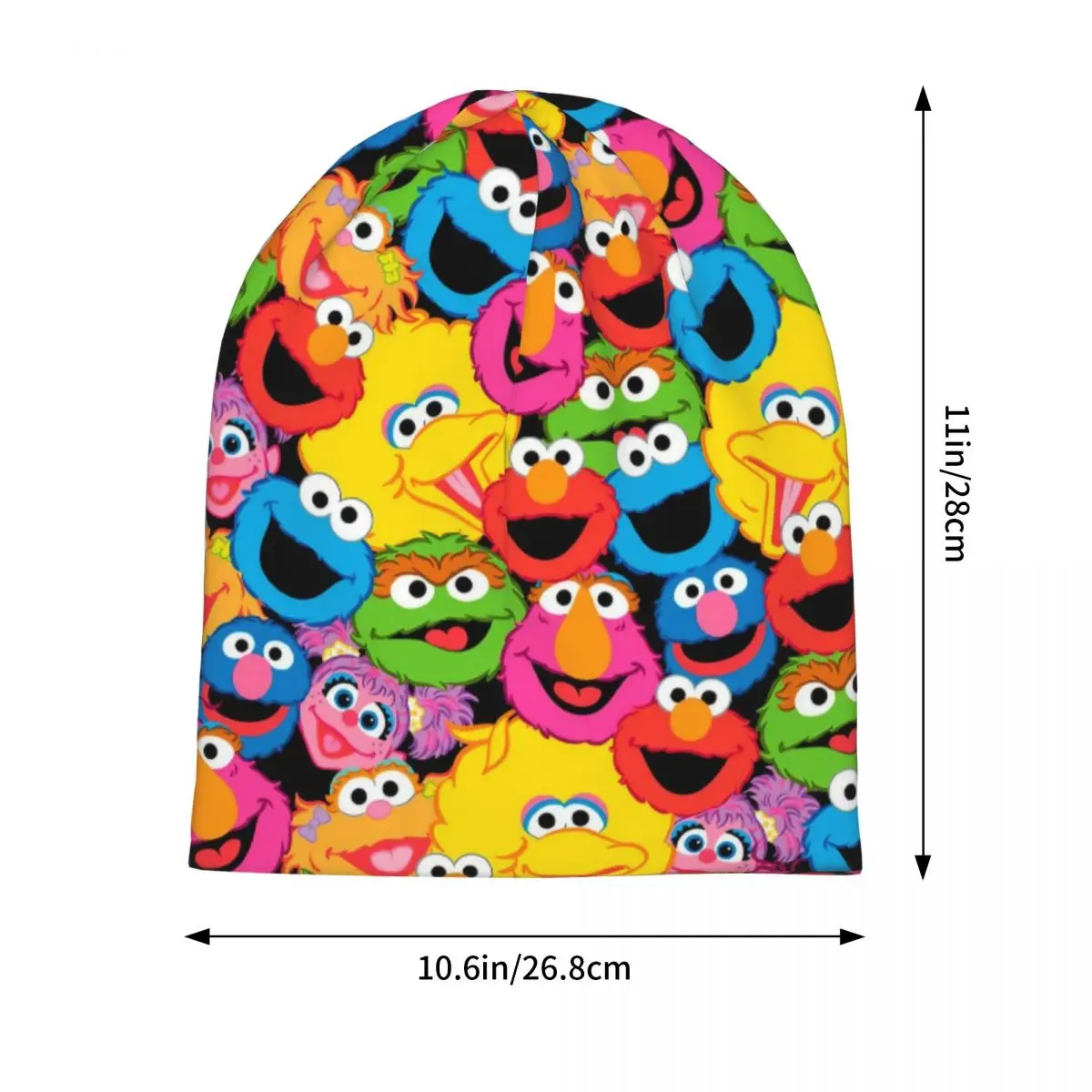 Elmo Cartoon Bonnet Hat Autumn Winter Ski Skullies Beanies Hat Sesame Street SesameStreet for Men Women Summer Head Wrap Cap