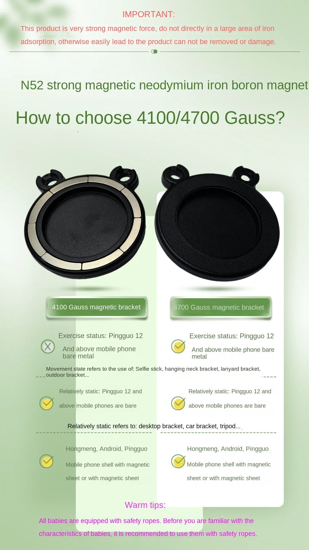 Magnetic Phone Holder Strong Wrist Strap Lanyard for Secure Hands Free Use Durable Hot Sale Universal Design Anti Slip