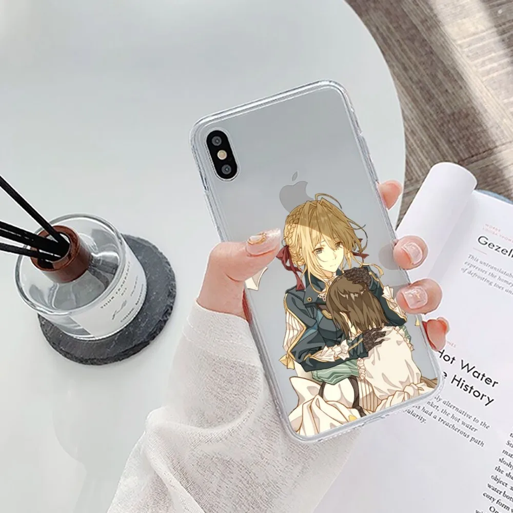 Violet Evergarden Phone Case For iPhone 15 11 12 13 14 Mini Pro Max XR X XS TPU Clear Case For 8 7 6 Plus SE 2020 image 6