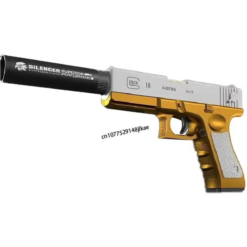 Soft Bullet Toy Pistol para crianças e adultos, Shell ejetado armas, espuma de dardos, Blaster, manual, Airsoft arma, silenciador, M1911