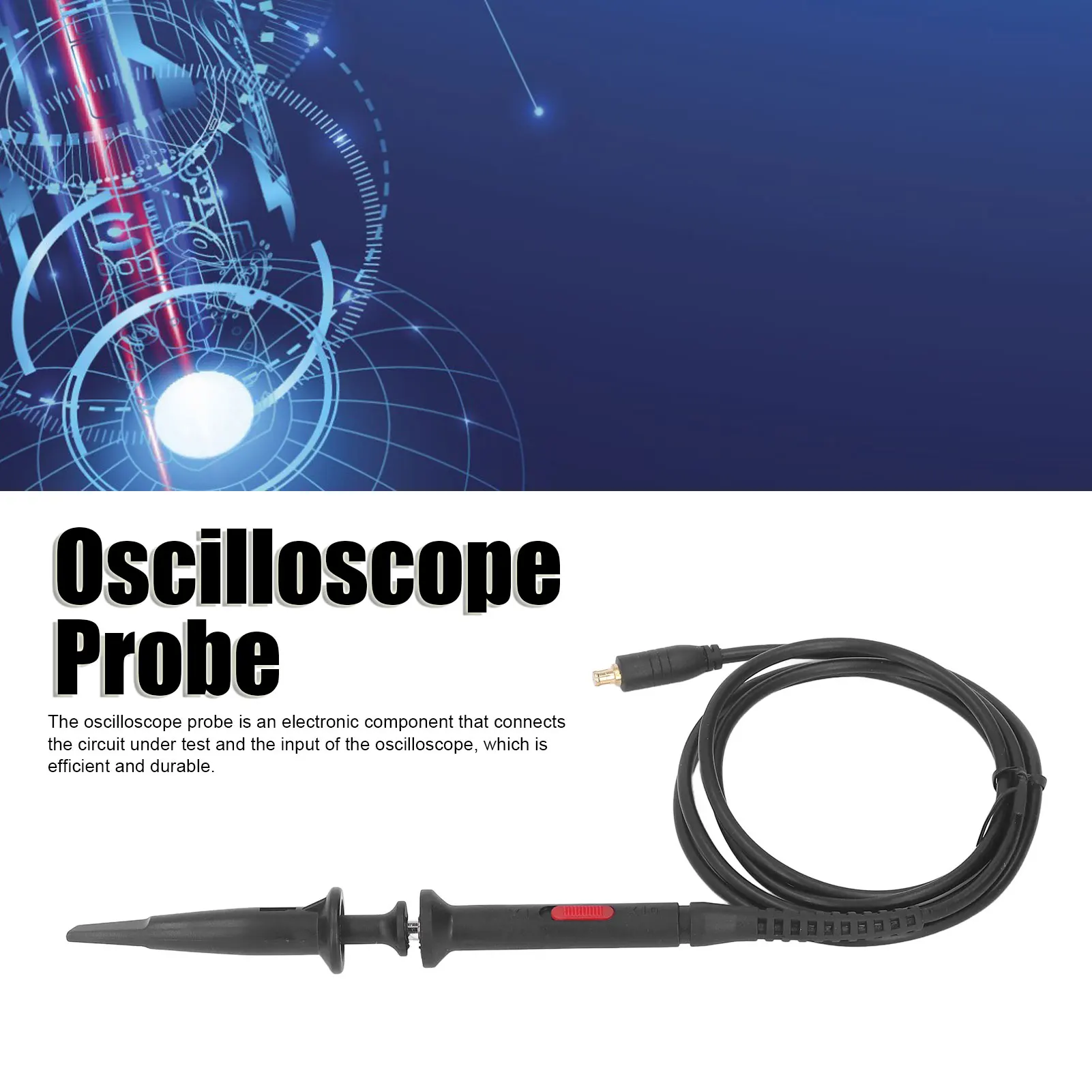Adjustable Oscilloscope Probe Oscilloscope Probe Kit Adjustable Probe Testing Clip Identification Rings Set for DS211 DS212