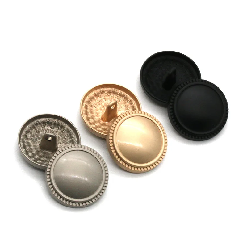 15Pcs 18-25mm Wholesale gold silver black metal buttons handmade sewing coats windbreakers clothing accessories B105