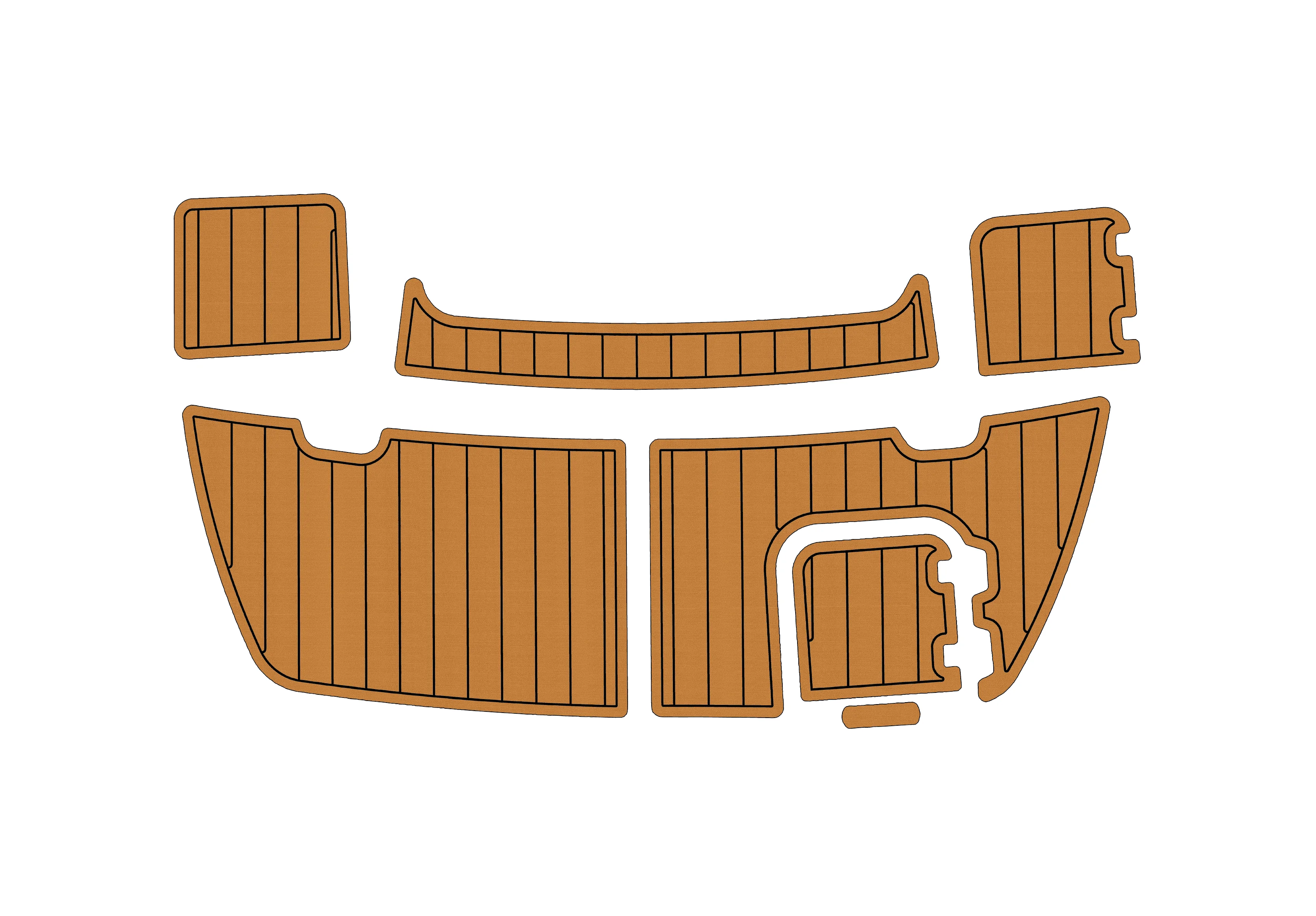 

Самоклеящийся морской коврик из искусственного тикового этиленвинилацетата — 2006 Caravelle Interceptor 232, 6 мм (1/4 дюйма), нескользящий коврик для лодки для кабины