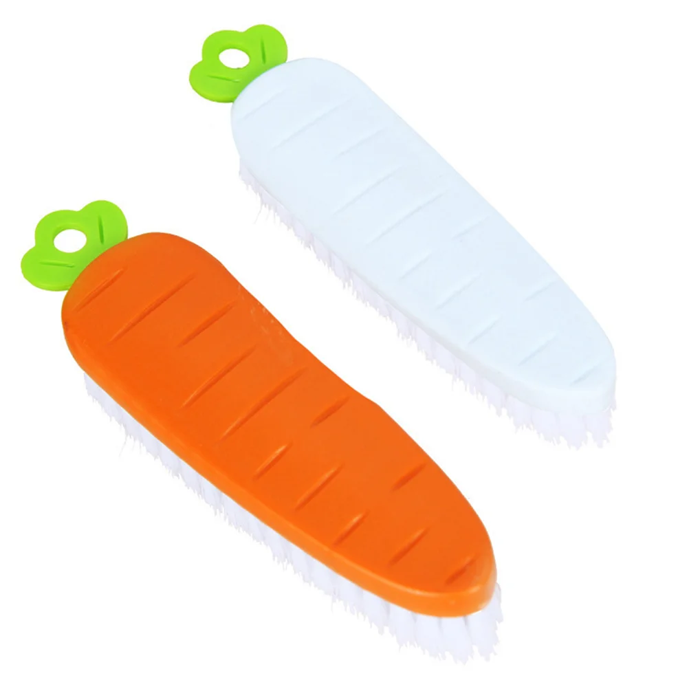 

2 Pcs Brush Brush Soft Bristles Dust Sofa Ground Home Sofa Ground Portable Duster Carrot Shape Storage